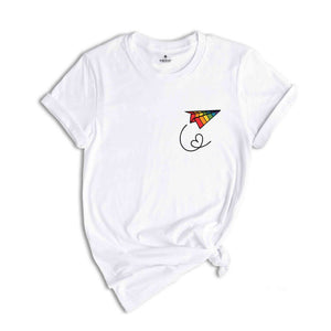 LGBT Shirt, Pride Paper Plane Shirt, LGBT Flag Shirt, Bisexual Shirt, Straight Ally, Lesbian T-Shirts, Rainbow Shirt, Queer Shirt, Gay Pride