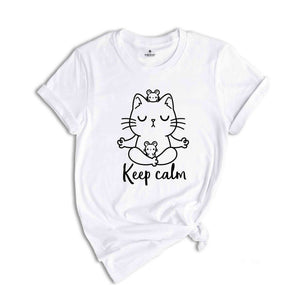 Cute Yoga Shirt, Retro Shirts for Women, Motivational Crewneck Sweatshirt, Funny Cat Yoga Shirt, Meditation Shirts for Women, Yoga Gifts