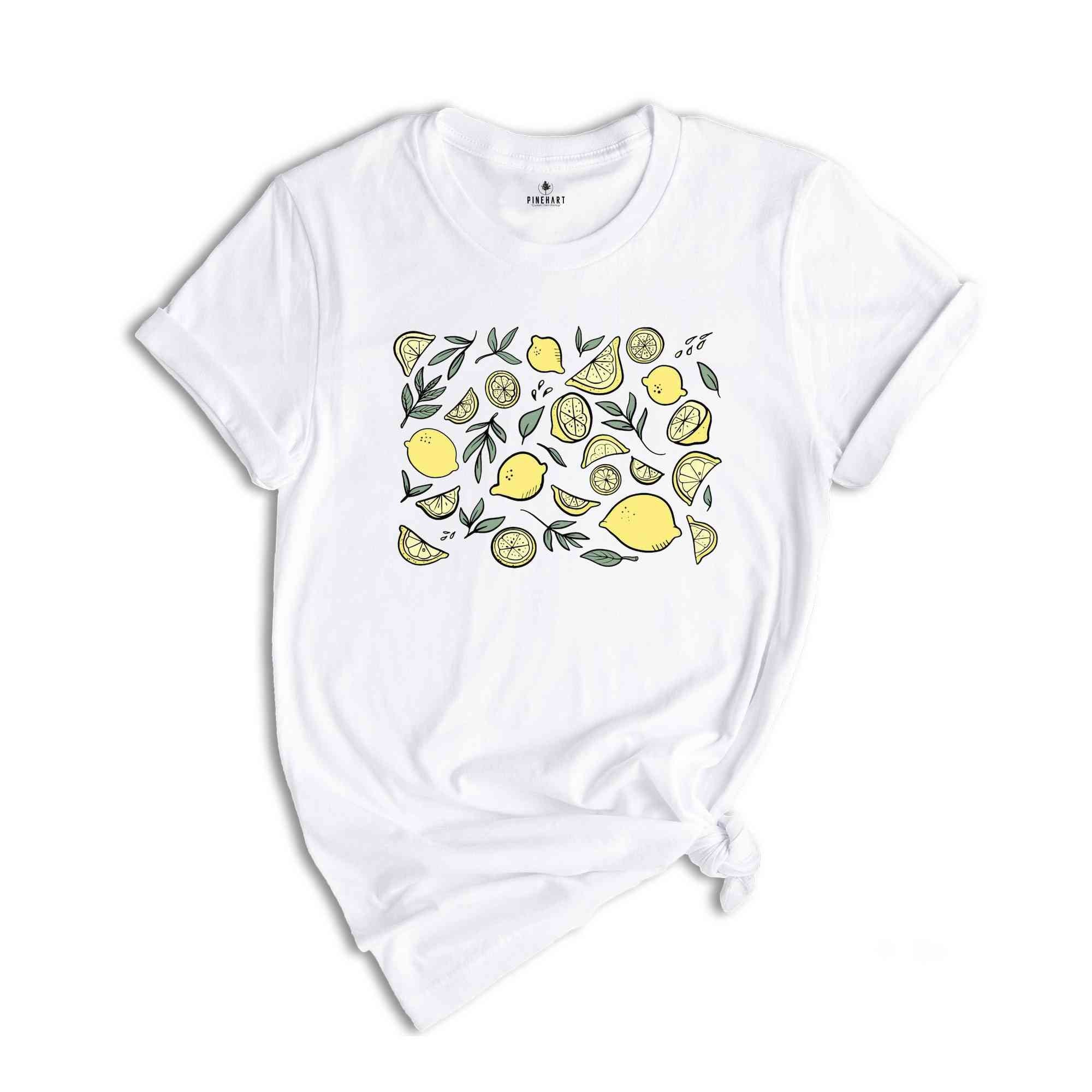 Lemon Fruit Shirt, Citrus Shirt, Yellow Lemon T-shirt, Summer Fruit Shirt, Botanical Gift, Foodie Shirt