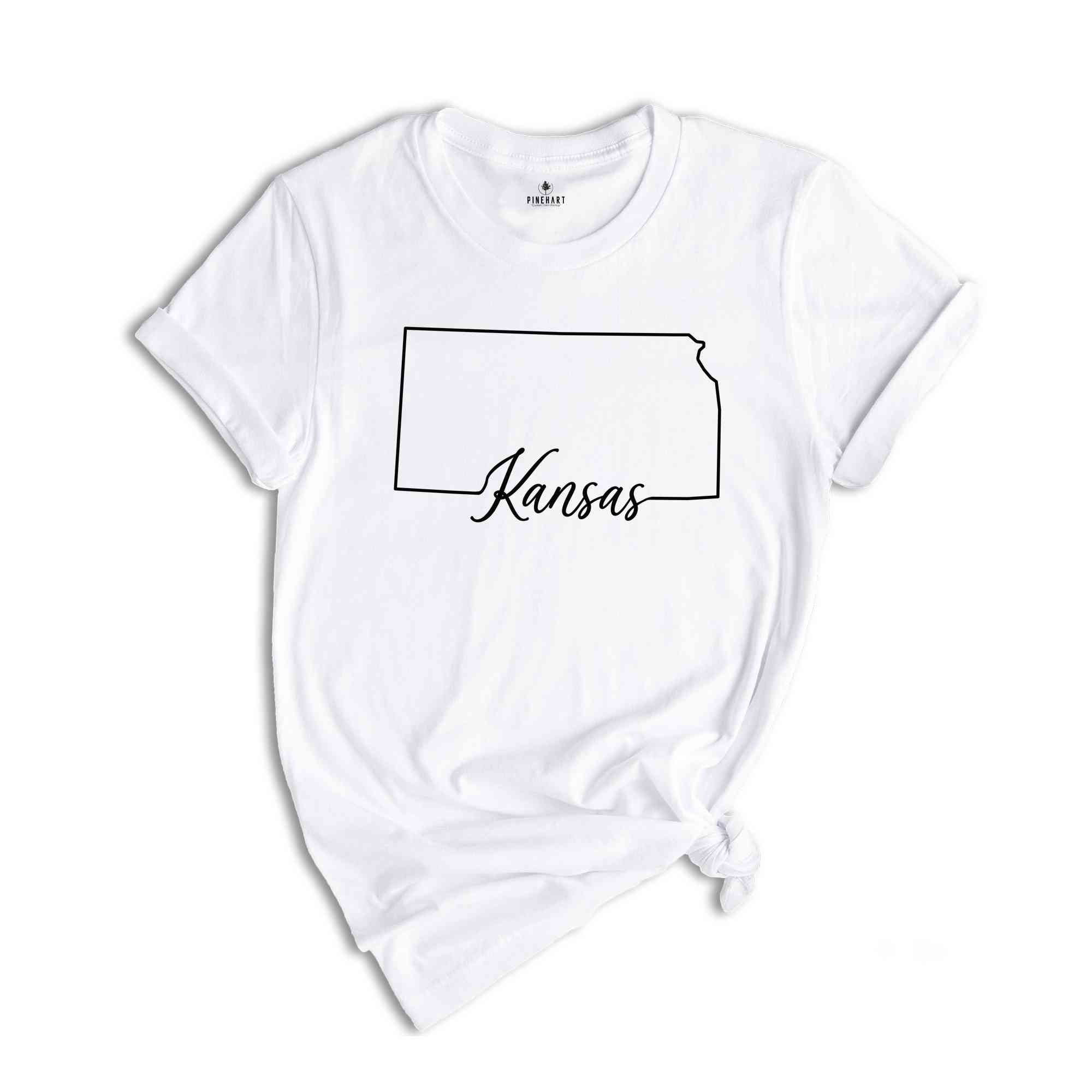 Kansas State Shirt, The USA State Shirt, Kansas USA Shirt, Kansas Map Outline Shirt, US Outline Shirt, United States Shirt