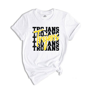 Team Mascot Shirt, Trojans Team Shirt, Trojans Football Shirt, Trojans Fan Shirt, Trojans School Shirt, Trojans School Spirit