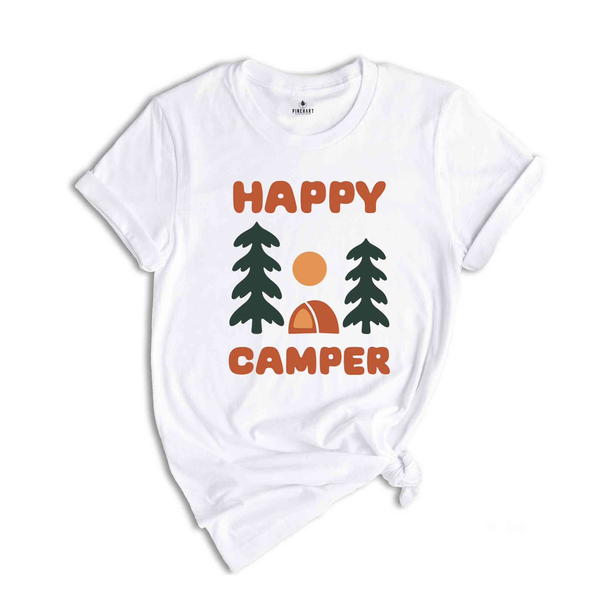 Happy Camper Shirt, Camping Tee, Nature Lover Gift, Outdoor Camping Shirt, Adventure T-shirt, Gift for Camper