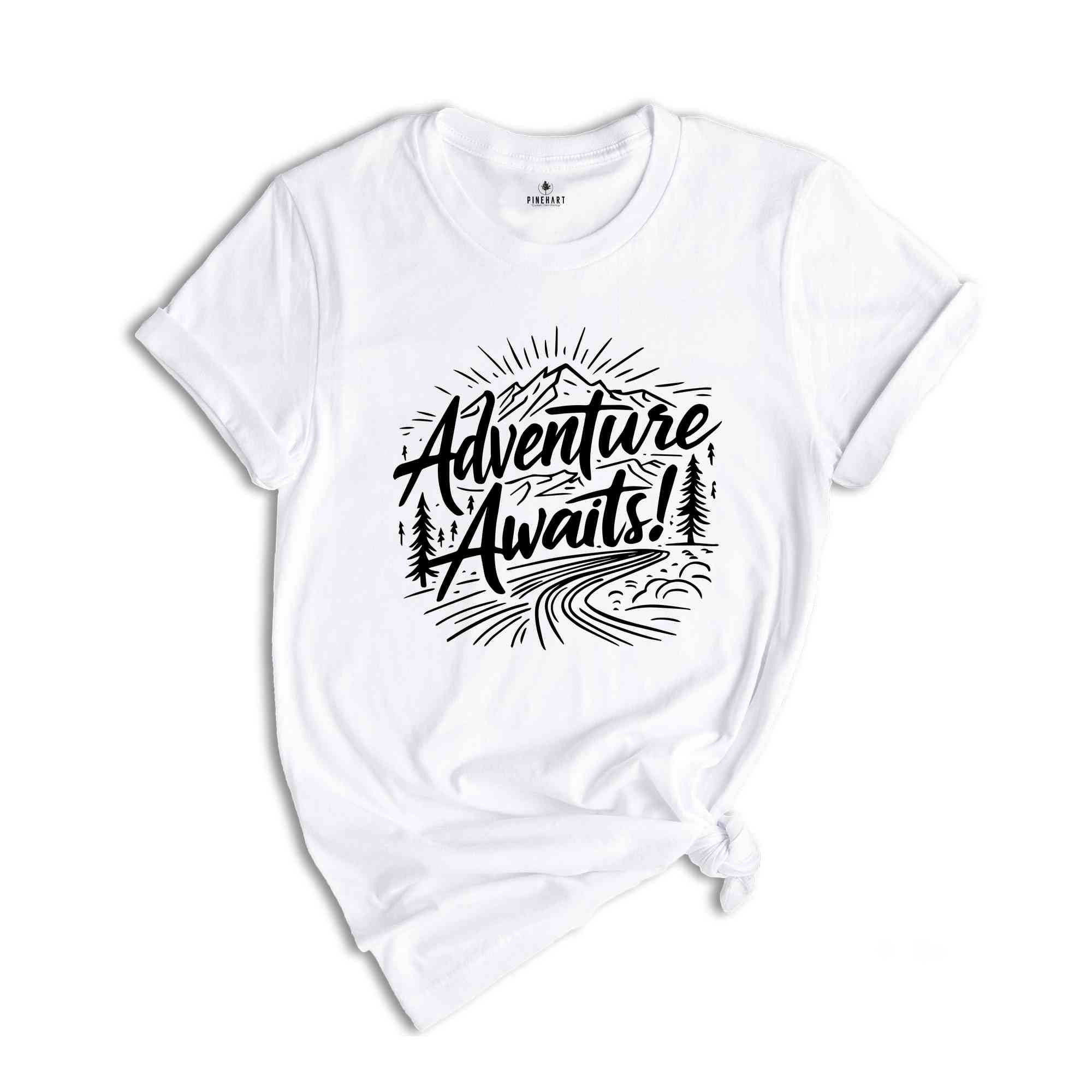 Adventure Awaits Shirt, Adventure Shirt, Camping Shirts, Mountain TShirt, Hiker Shirts, Nature Lover Shirt, Camping Gift