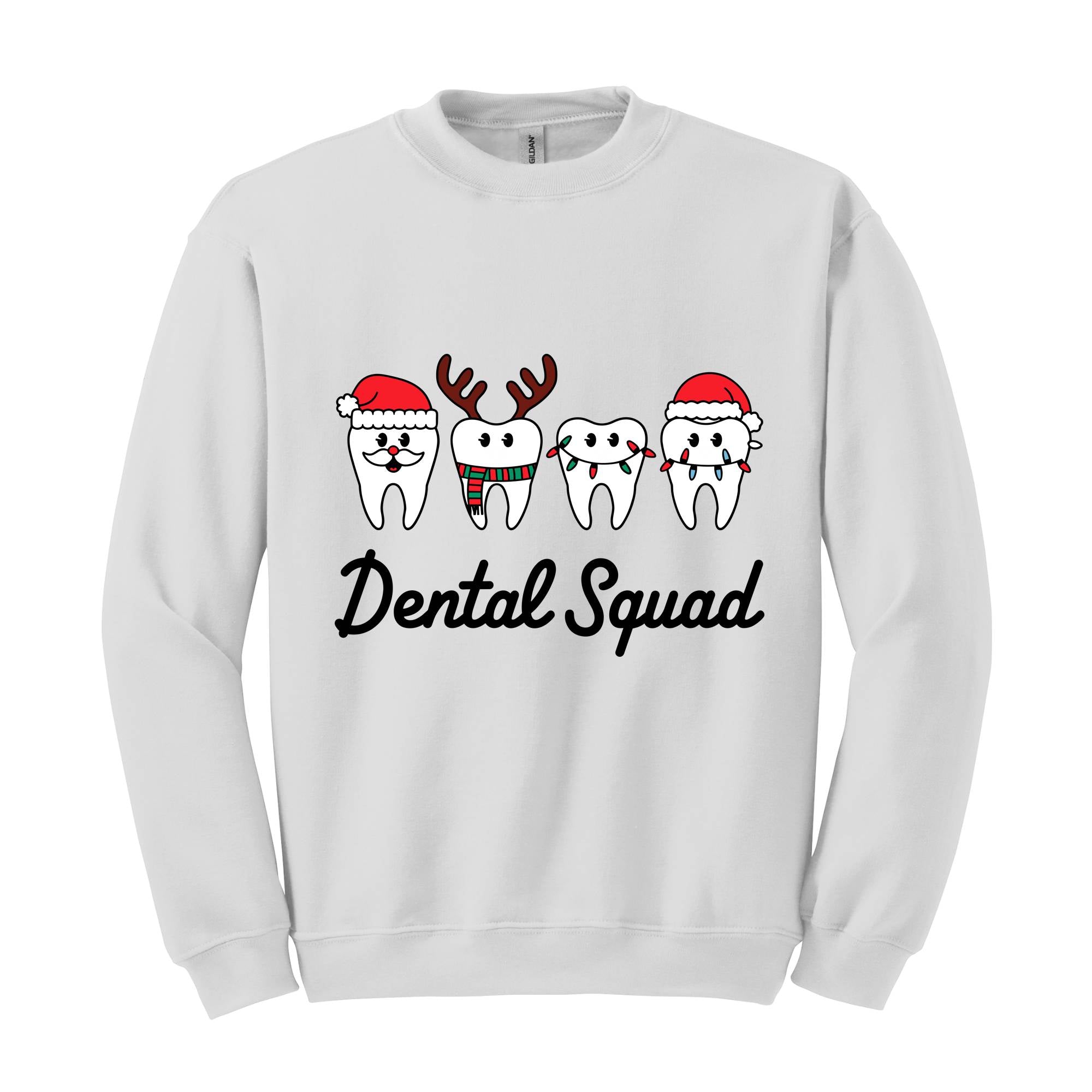 Dental Squad Sweatshirt, Christmas Teeth Sweat, Cute Dental Gift