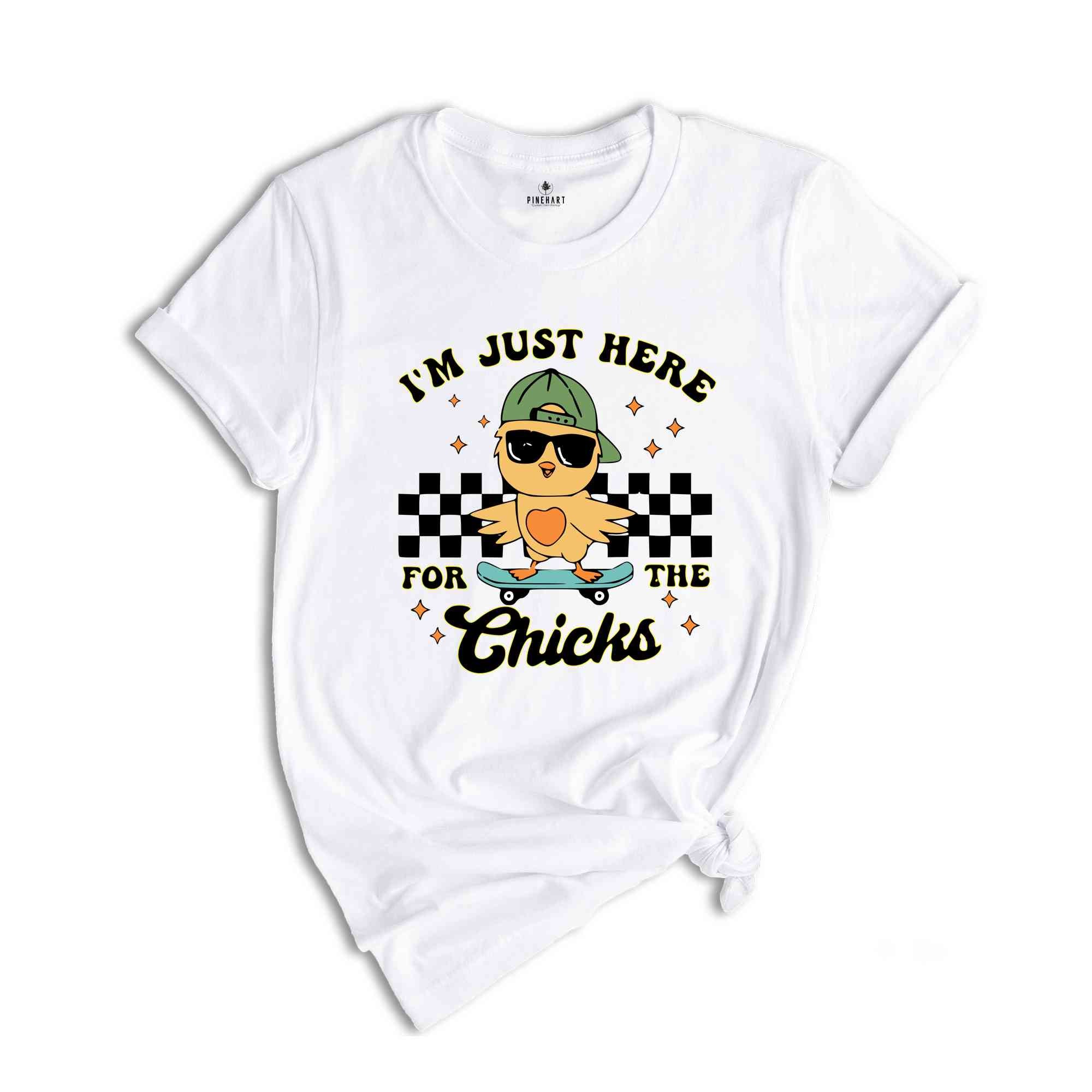 I'm Just Here For The Chicks Shirt, Funny Easter Shirt, Cute Chick Shirt, Easter Shirt, Kids Easter Shirt