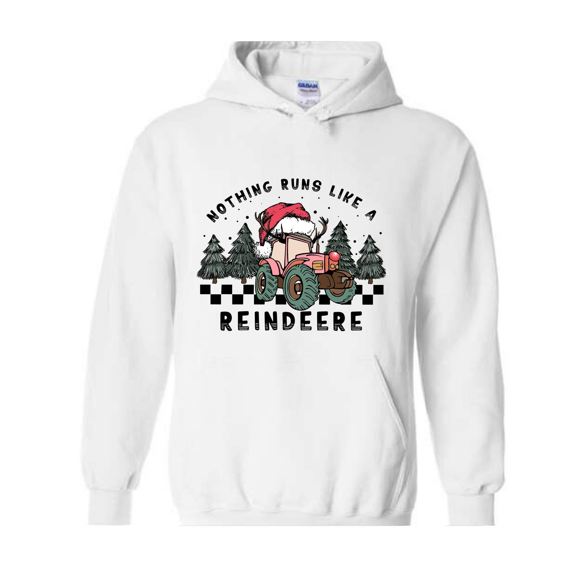 Nothing Runs Like A Reindeer Sweatshirt, Christmas Tractor Sweatshirt, Farm Christmas Sweater, Farmer Christmas Sweatshirt