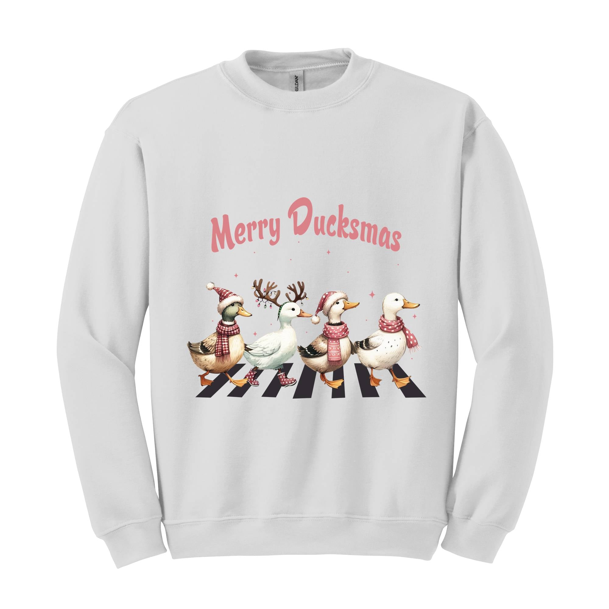 Merry Ducksmas Sweatshirt, Funny Animals Christmas Sweatshirt, Christmas Gift For Duck Lovers, Merry Ducksmas Sweatshirt For Women