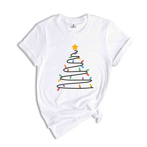 Christmas Light Tree Shirt, Cute Christmas Shirt, Christmas Tree Shirt, Santa Shirt, Light Tree Shirt, Winter Shirt