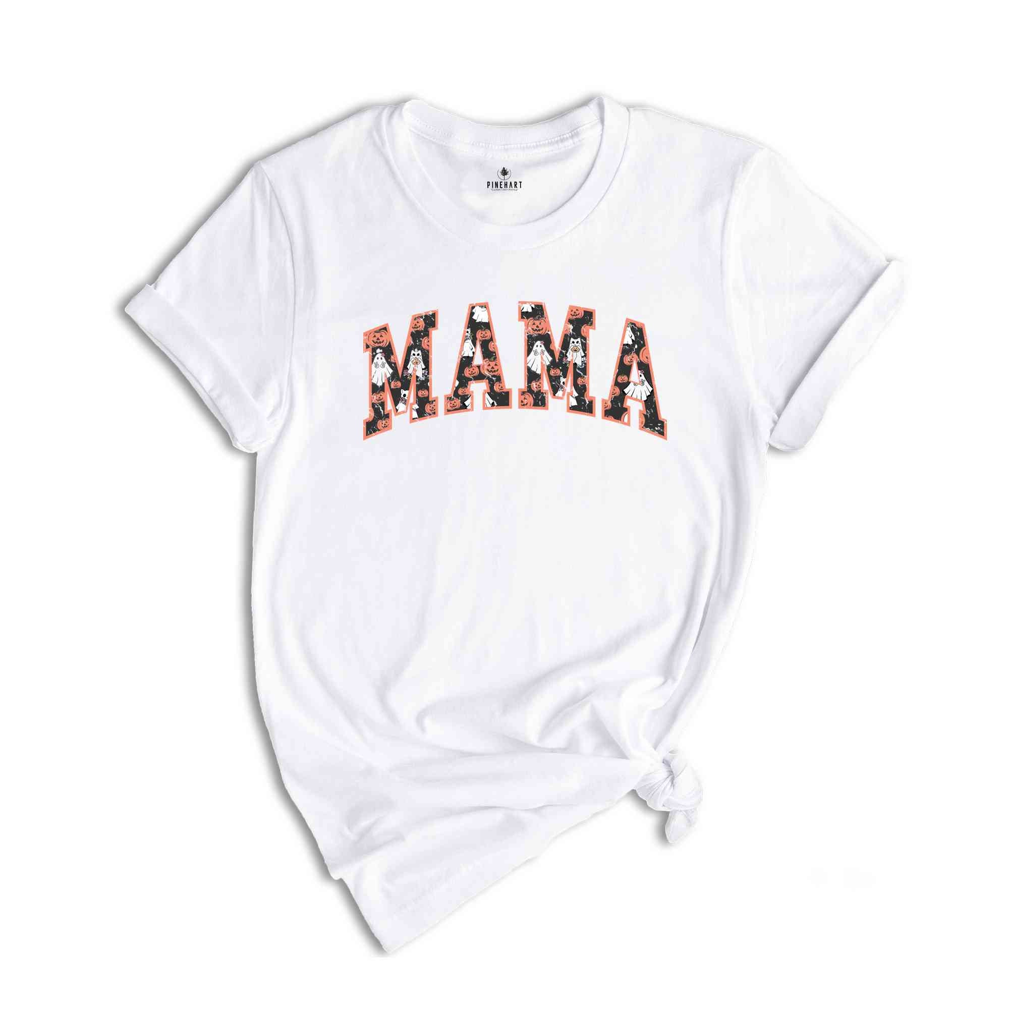 Vintage Halloween Mama T-Shirt, Retro Mama Halloween Shirt, Spooky Mom Tee, Halloween Gifts For Mama, Vintage Halloween Gifts