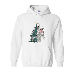 Sorta Merry Sorta Scary Sweatshirt, Christmas Skeleton Sweatshirt, Christmas Sweatshirt, Christmas Gifts, Christmas Tree Sweater