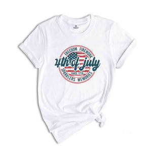 Freedom Firework Sparkles Memories, Independence Day Shirt, USA Shirt, Patriotic Shirt, Retro 4th Of July Shirt, Red White And Blue Shirt