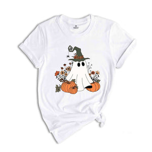 Retro Halloween Pumpkin Shirt, Vintage Floral Halloween Shirt, Retro Ghost Shirt, Vintage Ghost Shirt, Halloween Gifts