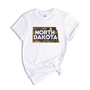 !Retro State Of North Dakota Shirt, State Of North Dakota Shirt, State Shirt, North Dakota Shirt, North Dakota Lover Shirt, Family Trip Tee