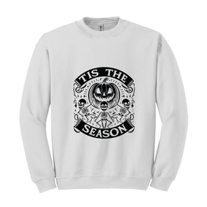 Halloween Tis The Season Sweatshirt Skeleton Sweatshirt Its Fall Yall Plus Size Fall Shirt Spooky Season Sweatshirt Dancing Skeletons