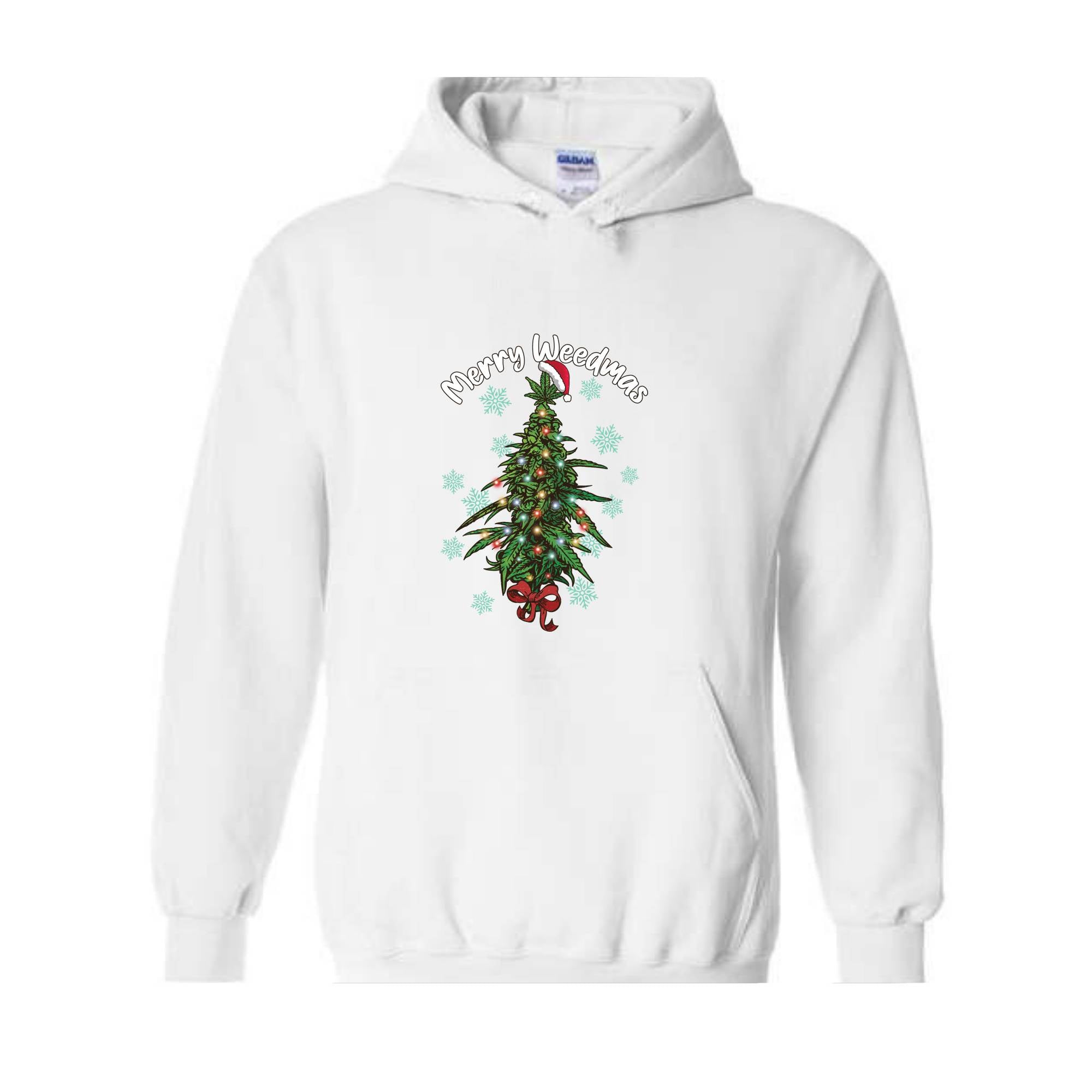 Merry Weedmas Sweatshirt, Christmas Tree Sweatshirt, Christmas Sweatshirt, Santa Claus Sweatshirt, Christmas Gift