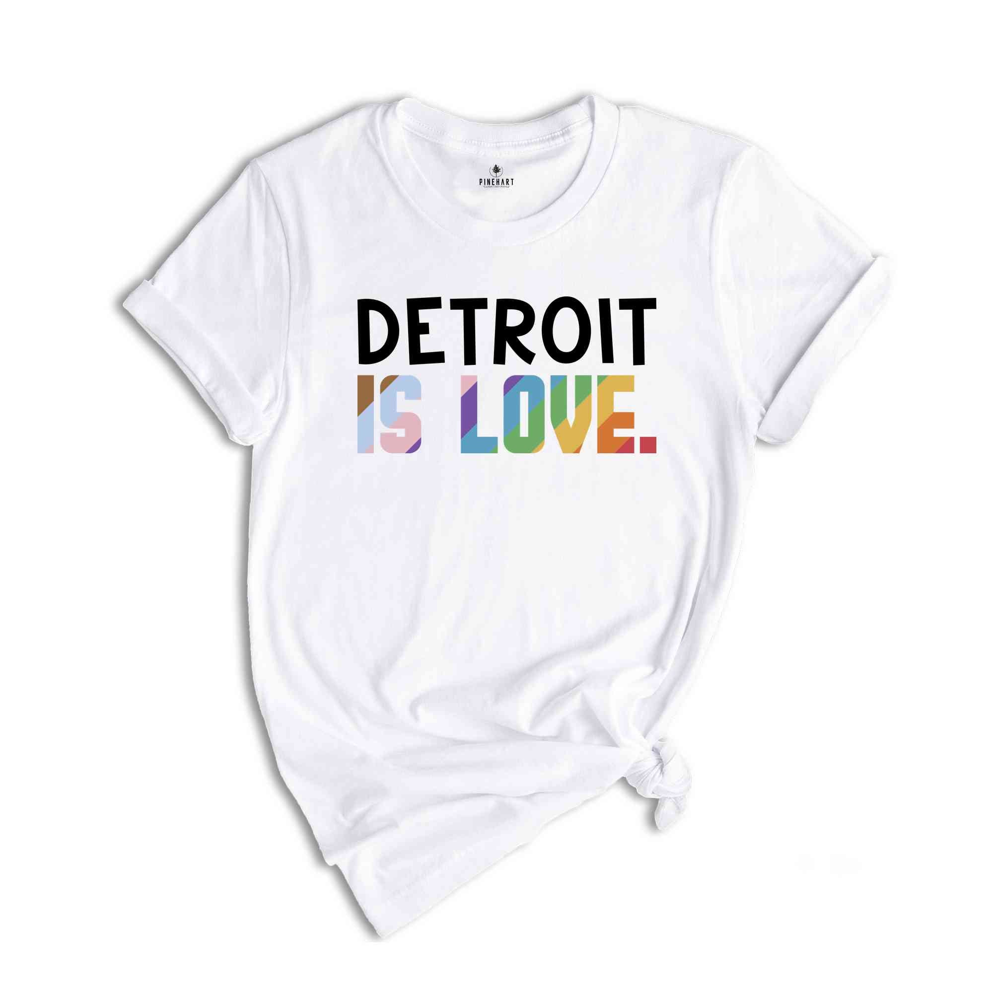 Detroit Is Love Shirt, LGBTQ Shirt, Pride Month Shirt, Equal Rights Shirt, Love Is Love Shirt, Pride Shirt, Gay Shirt