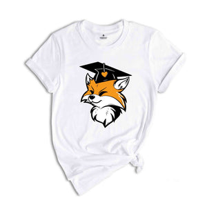 Fox in a Graduation Shirt, Cute Fox T-shirt, Fox Lover Tee, Graduation Gifts, Graduate Shirt 2024, Senior 2024 T-shirt