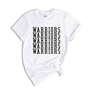 Team Mascot T-Shirt, Warriors Team Shirt, Warriors Football Tee, Warriors Fan Gift, Warriors School Shirt, College Shirts