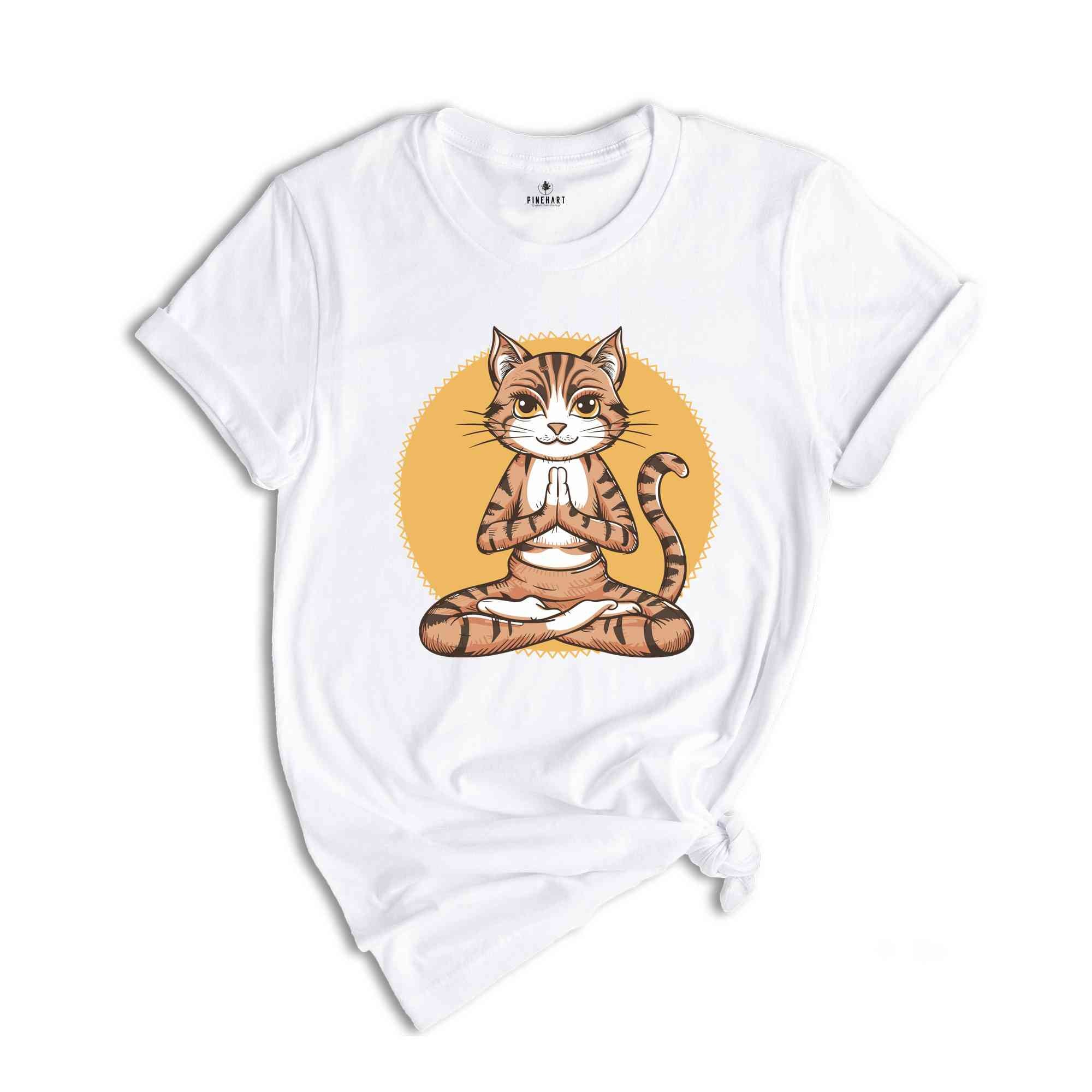 Cat Yoga Shirt, Cute Cat Yoga, Funny Meditation, Yoga Gifts, Cat Lovers Shirt, Cat Gift, Meditation Shirt, Namaste Shirt