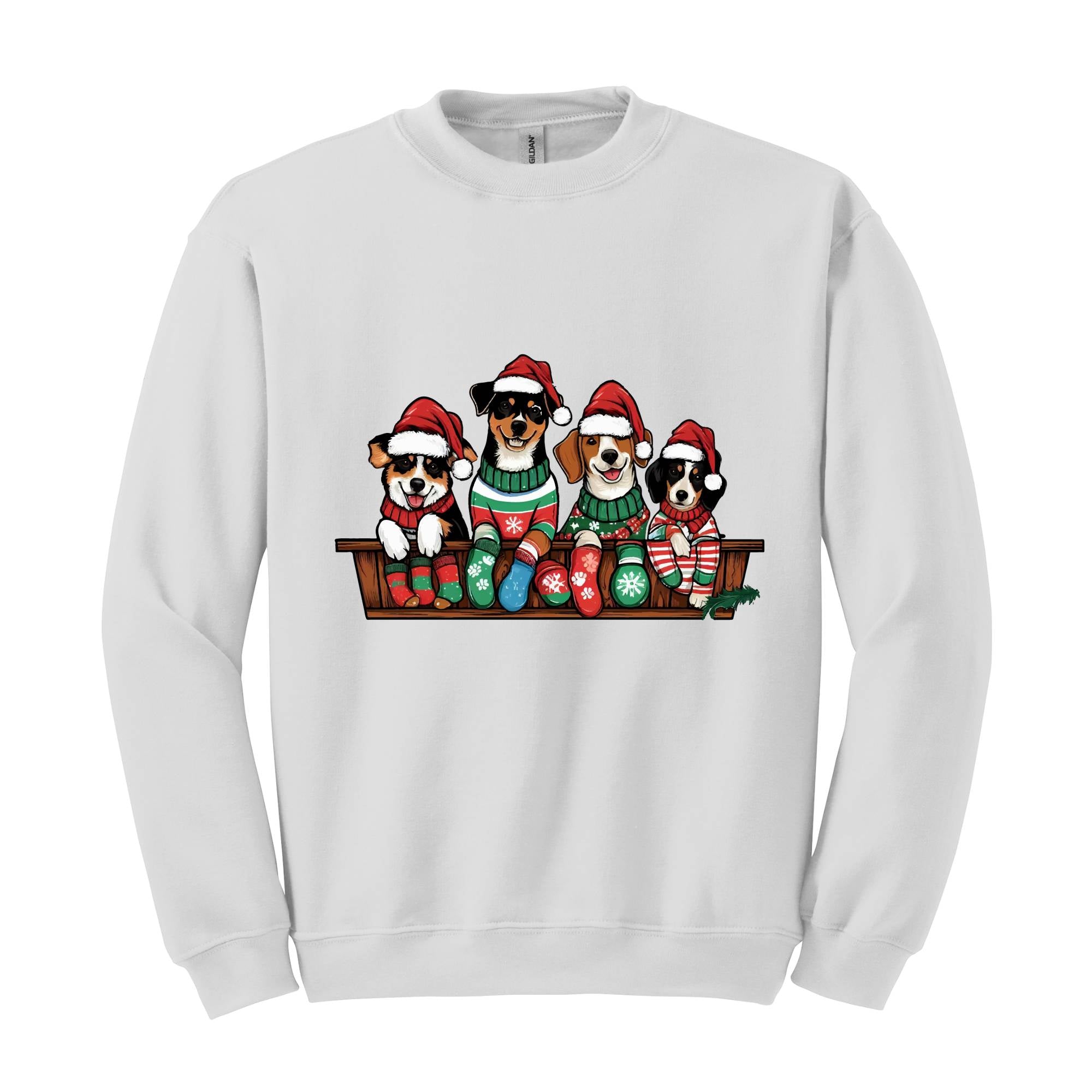 Funny Christmas Dog Sweatshirt, Cute Dogs Sweater, Christmas Party, Dog Lover Sweatshirt, Dog Mom Sweatshirt