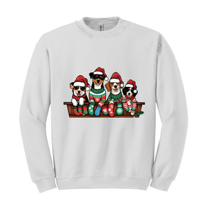 Funny Christmas Dog Sweatshirt, Cute Dogs Sweater, Christmas Party, Dog Lover Sweatshirt, Dog Mom Sweatshirt