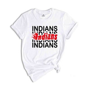 Indians Team Mascot Shirt, Indians Team Shirt, Indians Football Shirt, Indians School Tee, Indians School Spirit Shirt