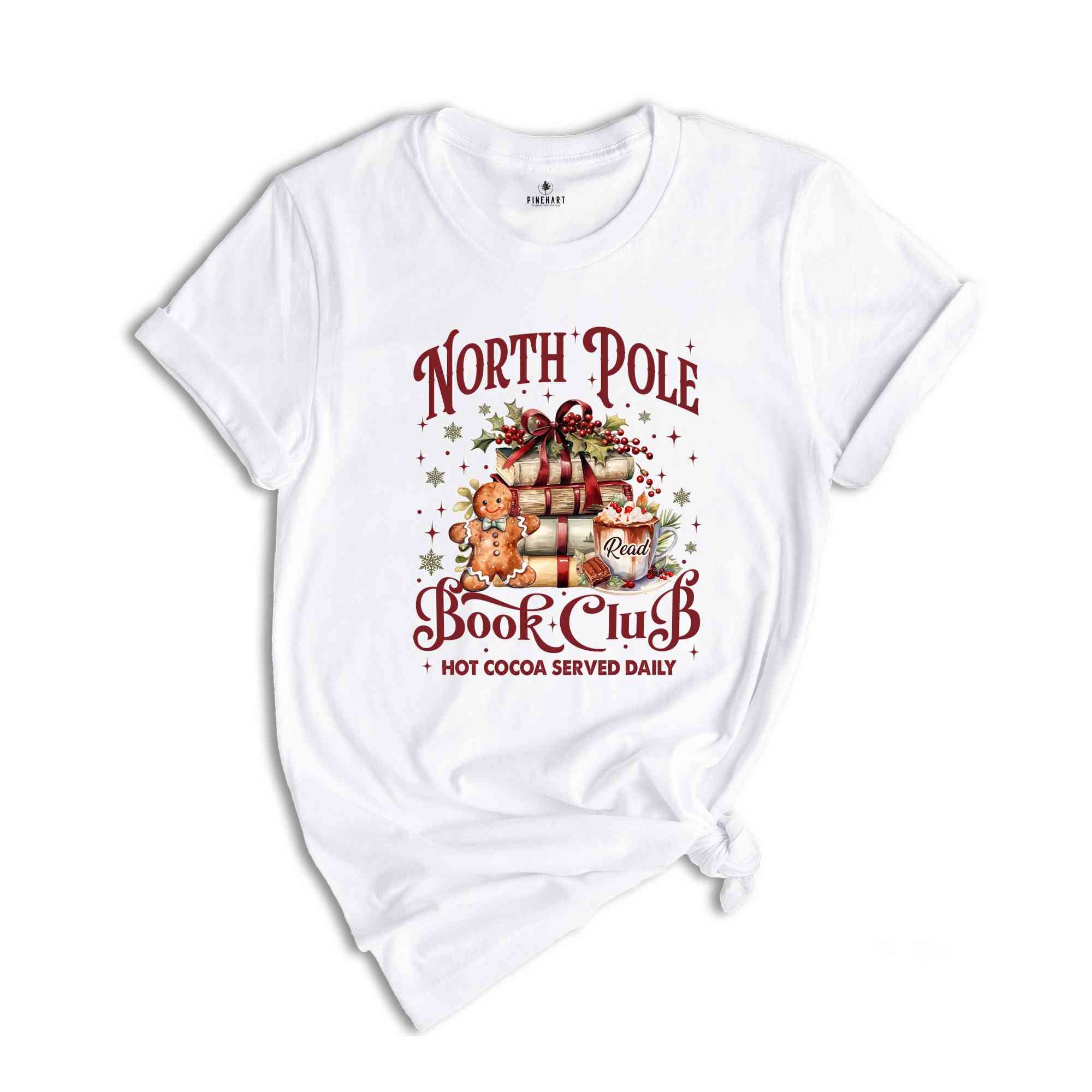 North Pole Book Club Shirt, Bookworm Christmas Shirt, Book Lover Christmas, Librarian Christmas, Bookish Shirt, Bookworm Gift