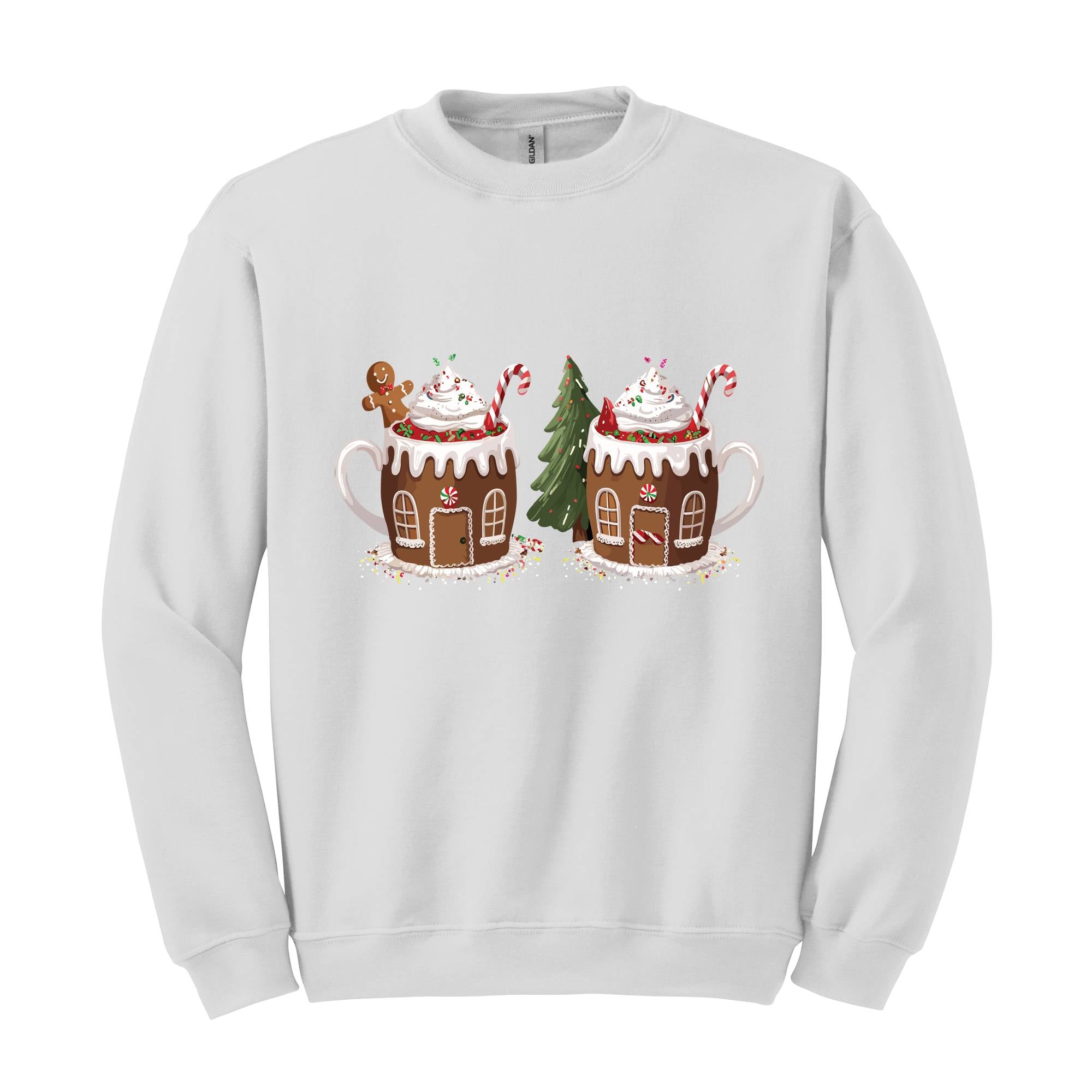 Gingerbread Christmas Coffee Shirt, Christmas coffee Sweatshirt, women Holiday sweater, Xmas Tee, Coffee Lover gift