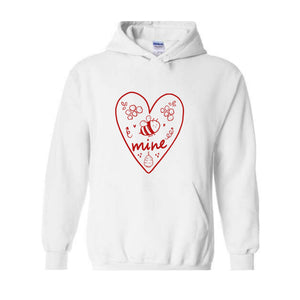 Bee Mine Sweatshirt, Valentine Couple Sweatshirt, Heart Sweatshirt, Valentine Matching Sweatshirt, Valentines Day Sweater