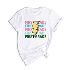 First Grade Pencil Shirt, Pencil Bolt Shirt, Retro Shirt, Back To School Shirt, School Shirt, Teacher Shirt, Pencil Shirt, Teacher Gift