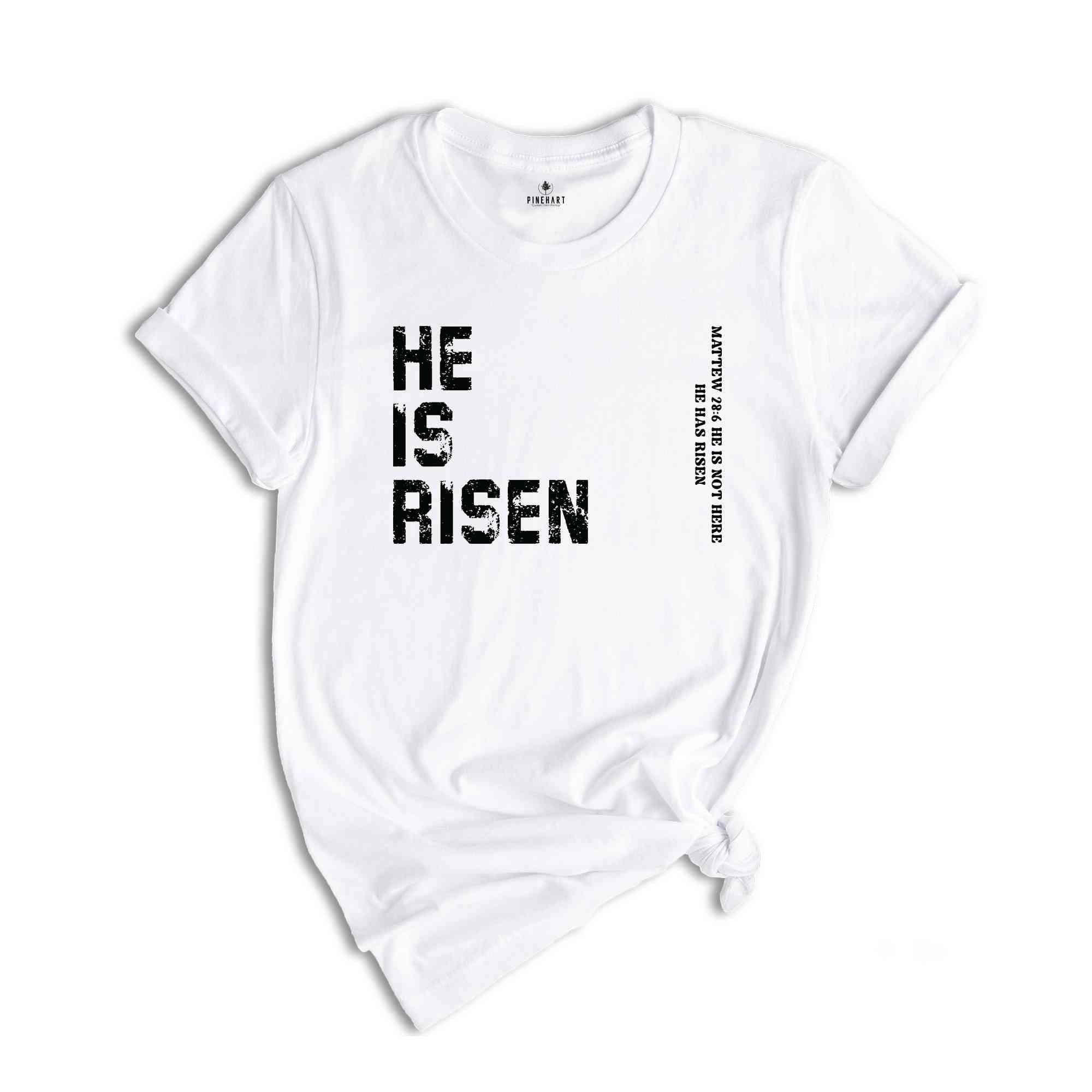 He Is Risen T-Shirt, Christian Easter Shirt, Christian Apparel, Easter Shirt, He Is Not Here He Has Risen Shirt