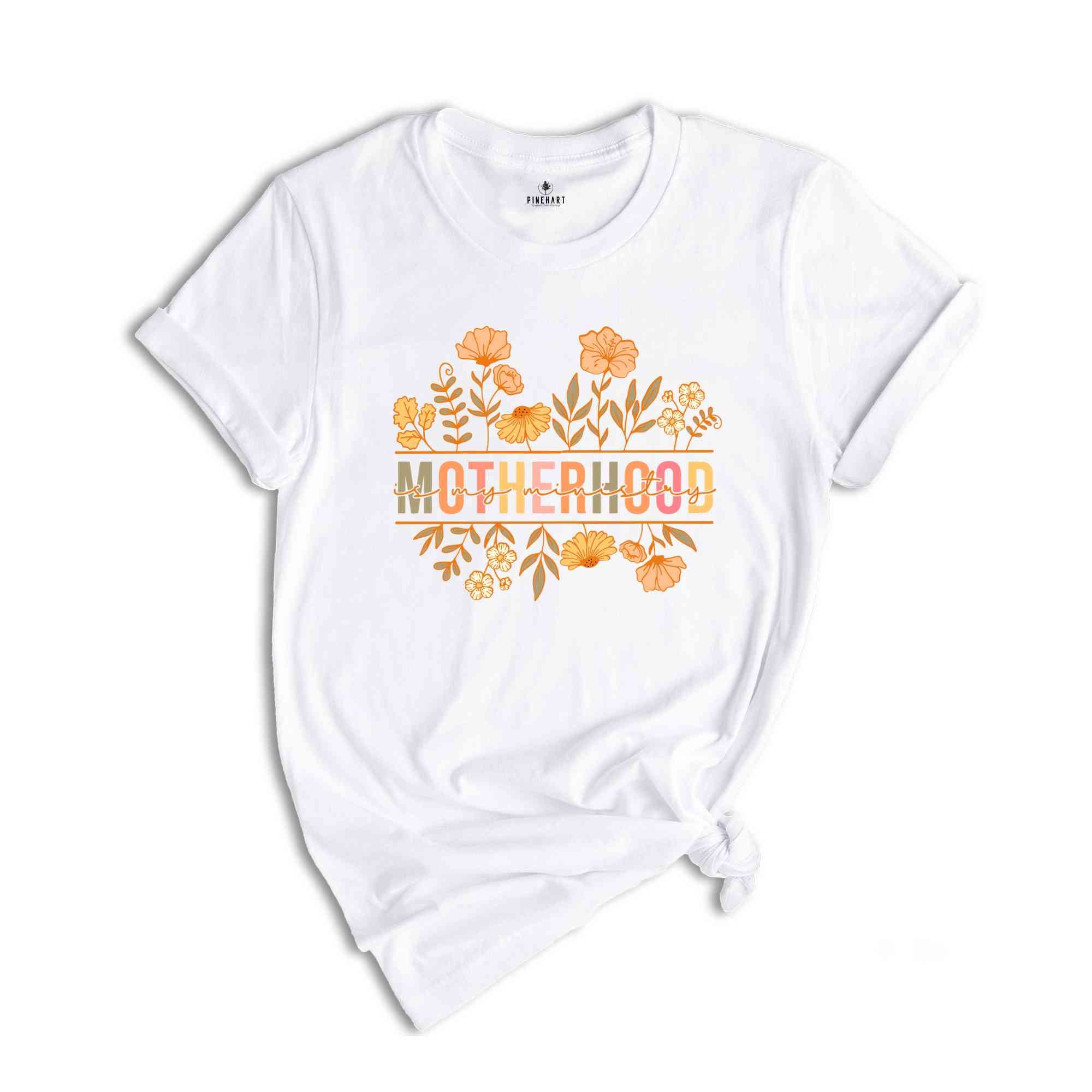 Motherhood is My Ministry Shirt, Mom Christian T-Shirts, Christian T-Shirt Christian Gifts for Mom, Mama Tee