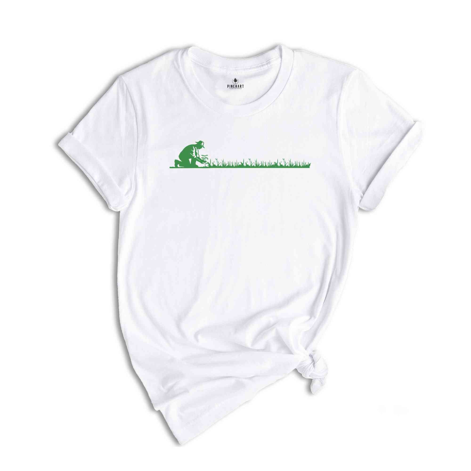 Grass Men's T-Shirt, Men Tee Shirt, Grass, Spring, Summer, Lawn, Outdoors, Garden, Green, Funny, Gardener Tee