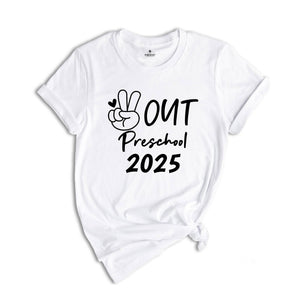 Peace Out Preschool 2025 Shirt, End Of The School Shirt, Last Day Of School Shirt, Kids Graduation Shirt, Tie Dye Shirt, Preschool Shirt