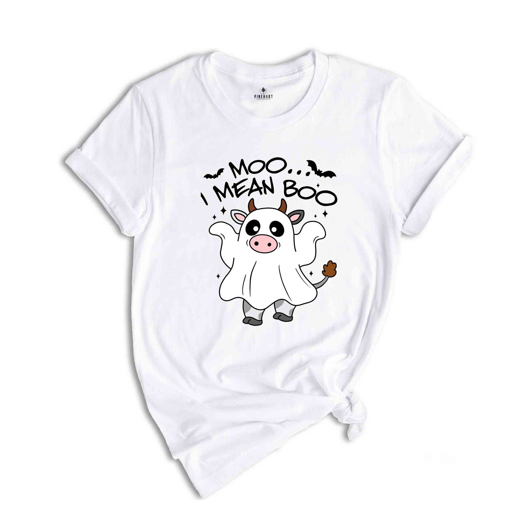 Moo I Mean Boo Shirt, Cute Cow Shirt, Funny Ghost Shirt, Halloween Shirt, Cute Halloween Shirt, Boo Shirt, Ghost Shirt, Spooky Season Shirt