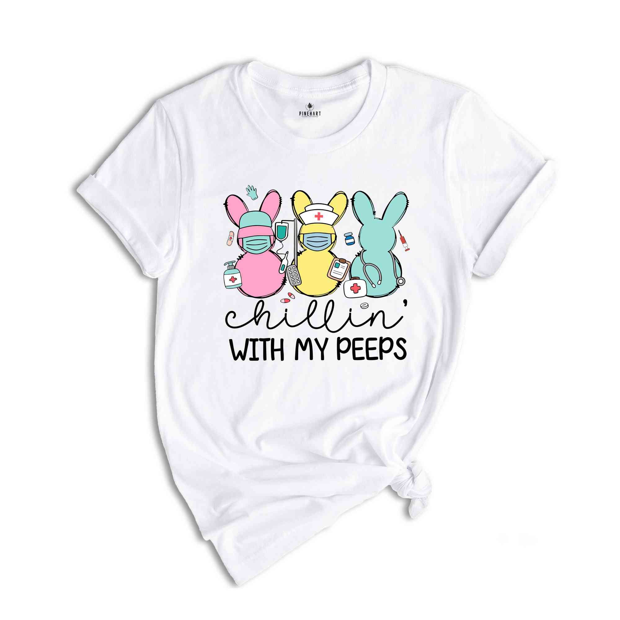 Chillin With My Peeps Easter Bunny Shirt, Easter Day Tee, Easter Day Outfit, Easter Day Gift, Bunny Lover Tshirt, Happy Easter