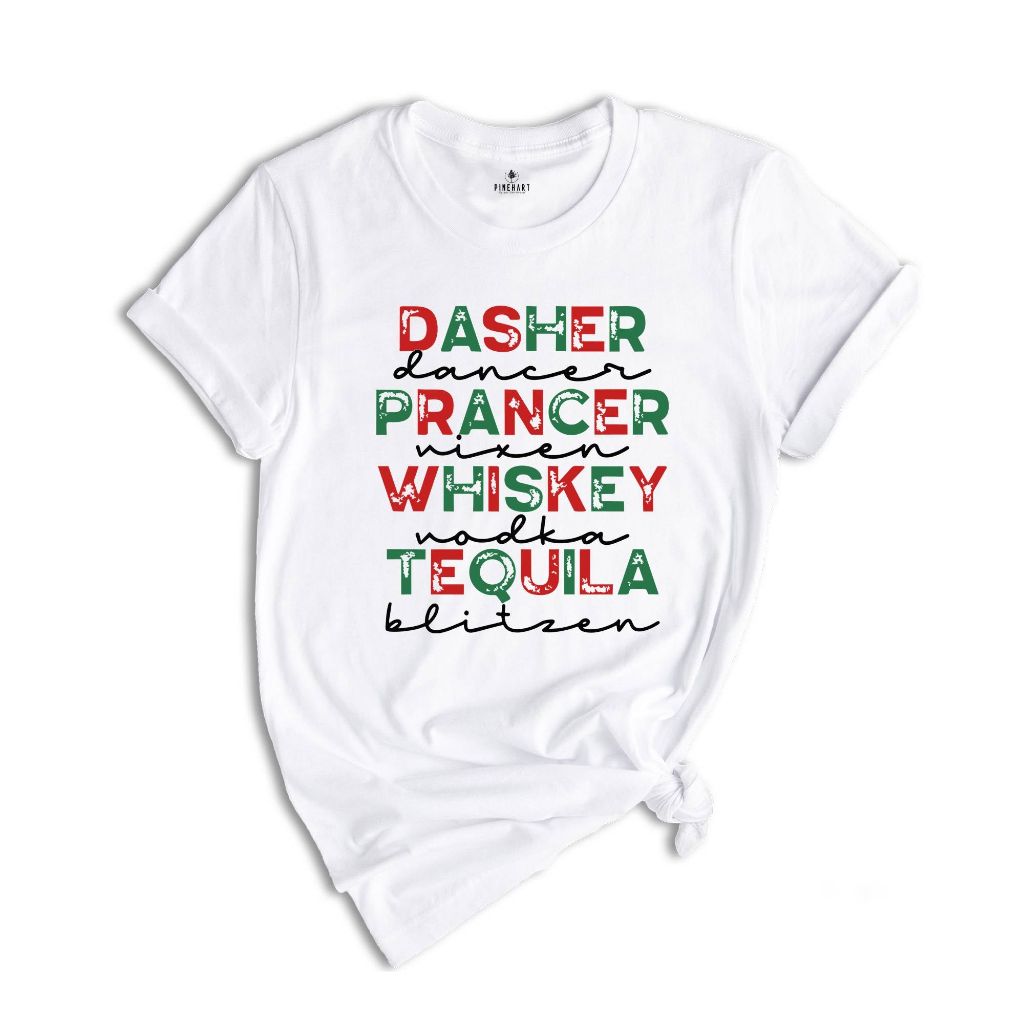 Dasher Dancer Shirt, Christmas Shirt, Funny Christmas, Drinking Christmas, Holiday Party Shirt, Christmas Sweatshirt