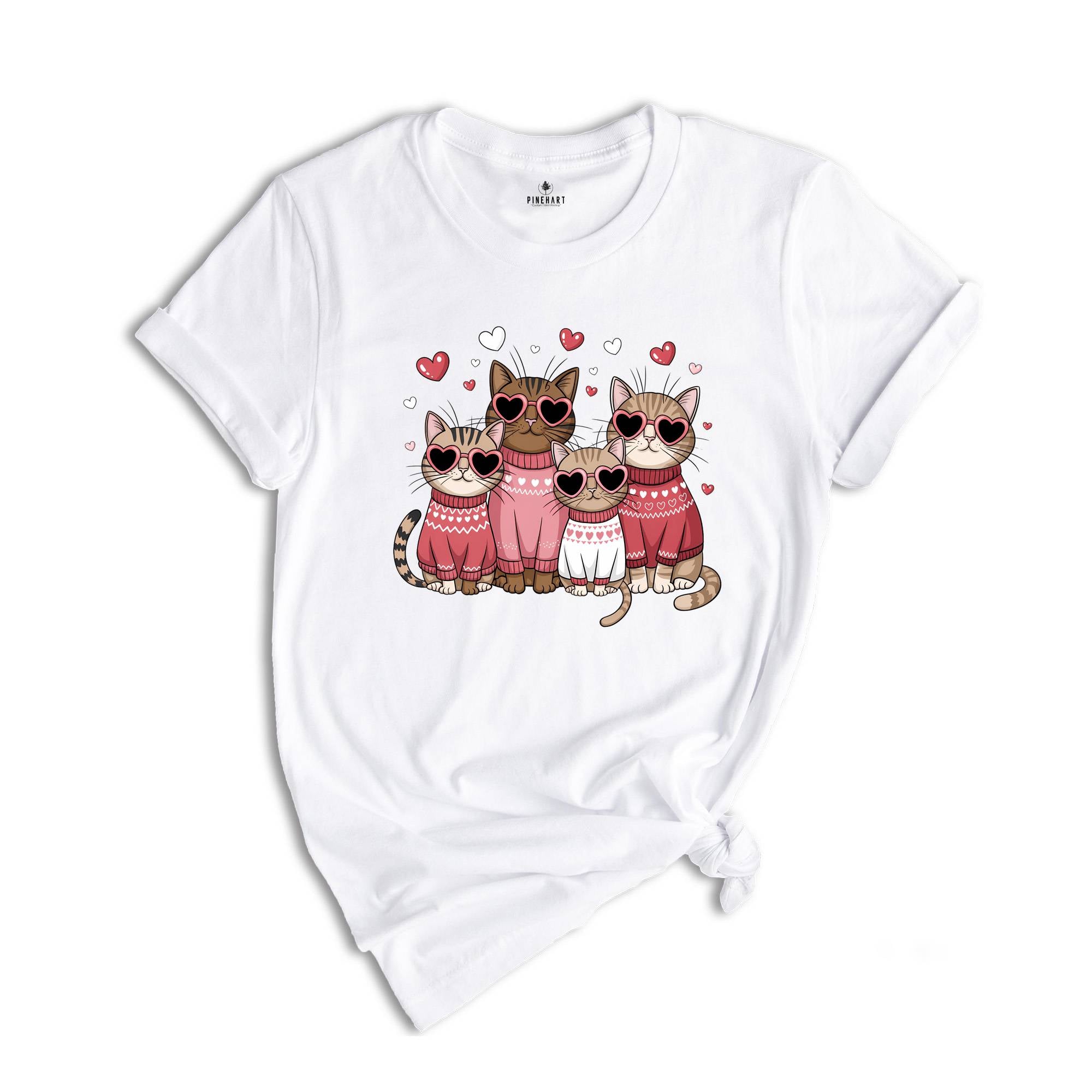 Valentine Cat Shirt, Cute Valentines T-Shirt, Cat Lover Shirt, Cat Shirt, Valentines Shirt, Cat Lover Tee, Cat Mom, Valentines Gift