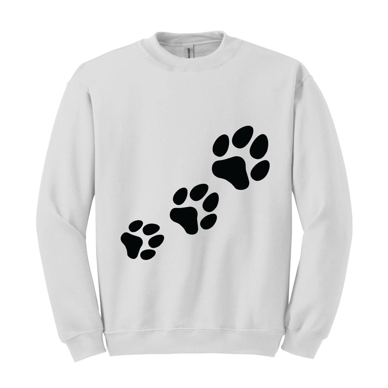 Custom Dog Name Sweatshirt, Dog Paws Sweater, Custom Dog Ears Sleeve Sweatshirt, Custom Pet Hoodie, Pet Lovers Gift