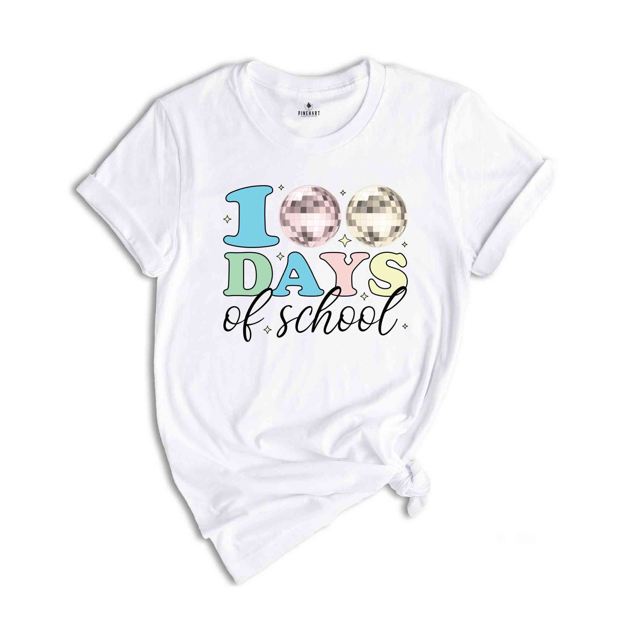 100 Days Of School Shirt, Disco Ball 100 Days Of School Shirt, Retro 100 Days Shirt, Retro 100 Days Teacher Shirt, Teacher Shirt