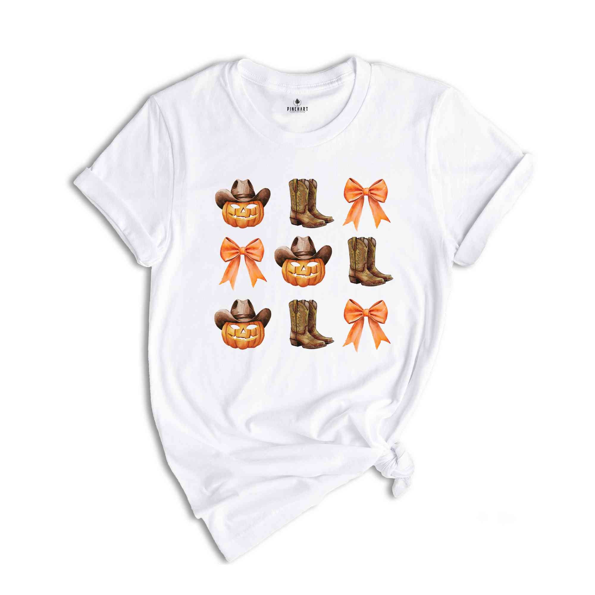 Howdy Pumpkins Shirt, Thanksgiving Shirt, Western Fall Shirt, Cowgirl Shirt, Western Halloween Shirt, Fall Coquette Bows Shirt, Fall Shirt