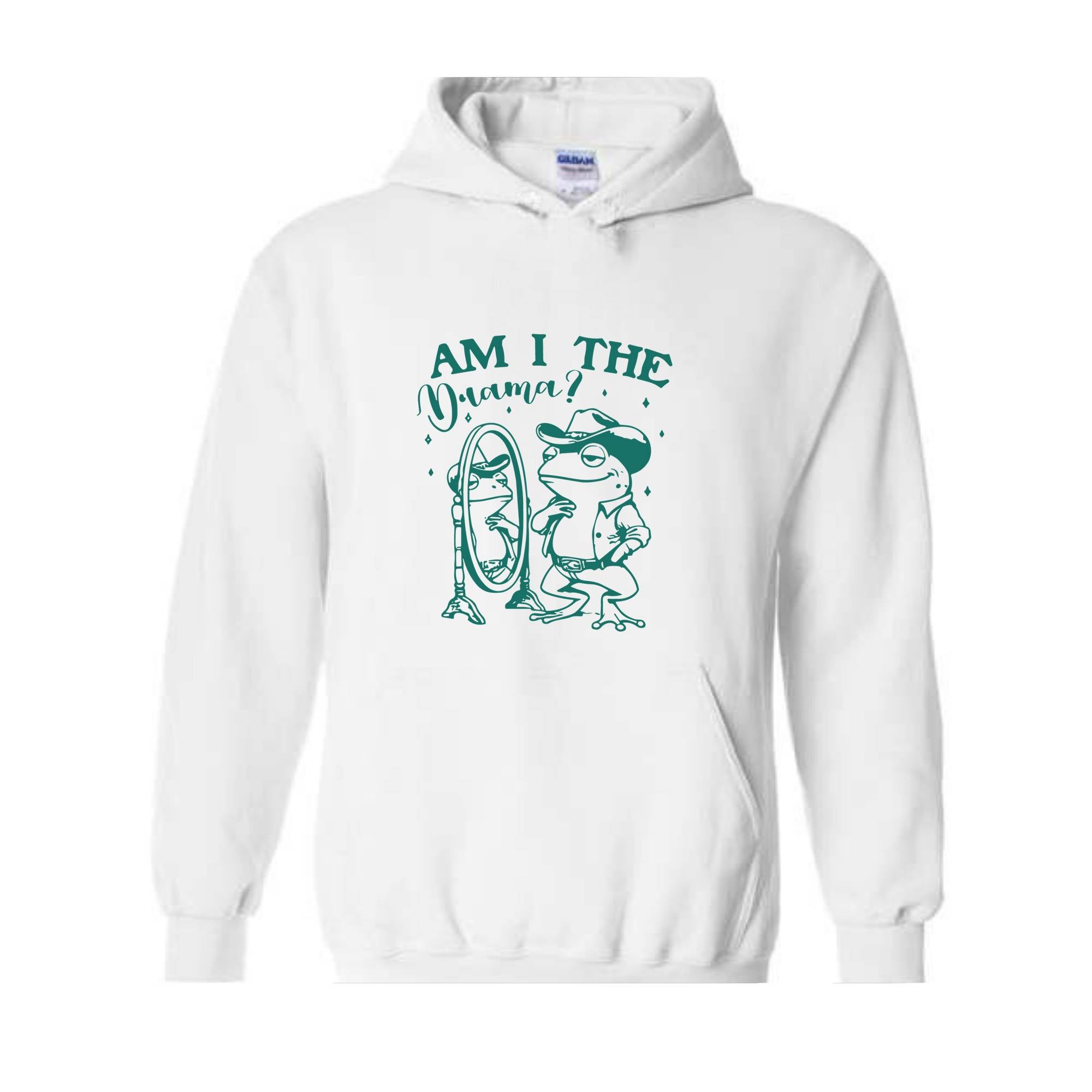 Am I The Drama Funny Frog Sweatshirt, Frog Graphic T-Shirt, Retro Sassy Tee Gift Shirt, Mental Health Hoodie, Funny Frog Lover Gift Sweater