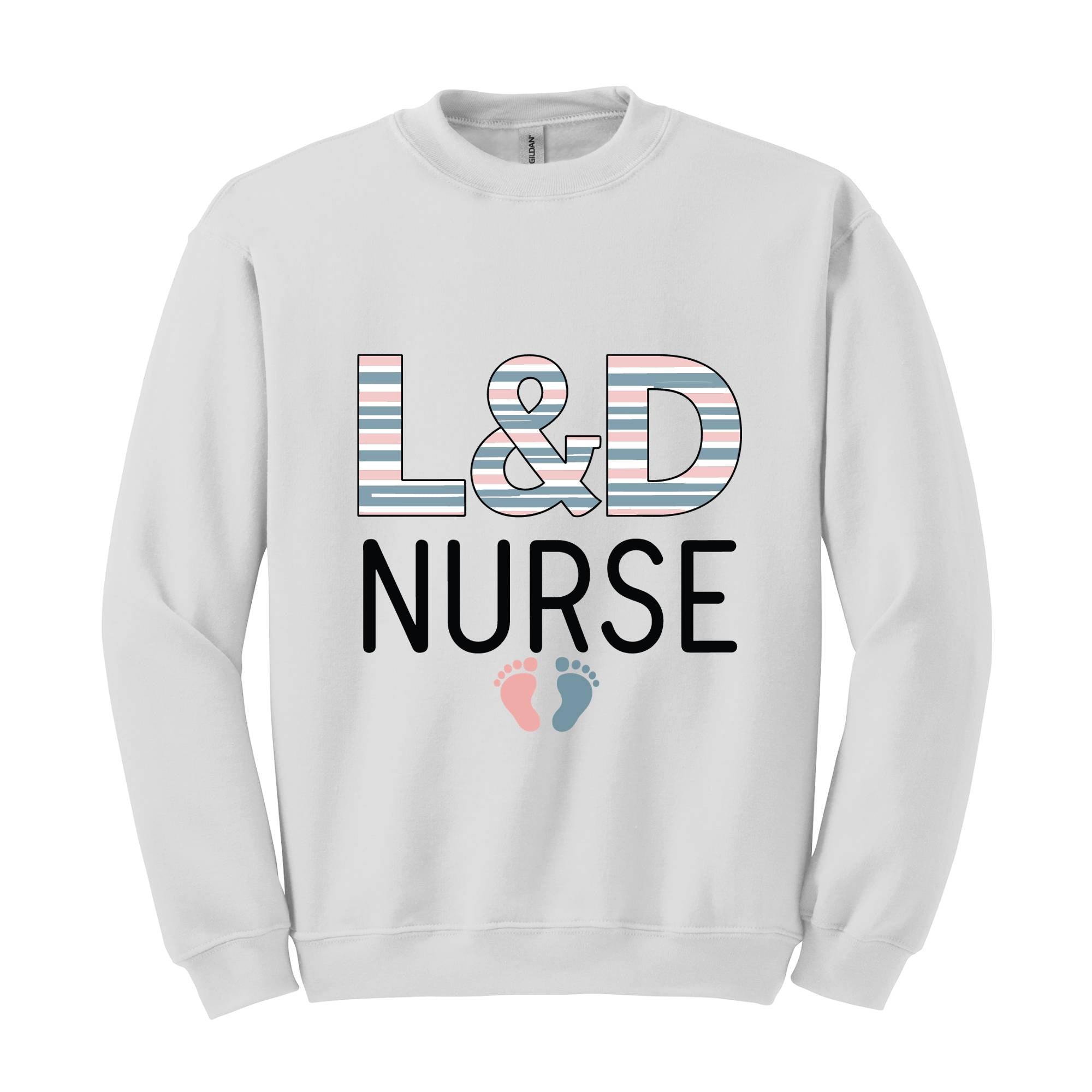 L&D Nurse Sweatshirt, Labor and Delivery Nurse Sweater, LD Nurse Gift, Labor Nurse Hospital Blanket Stripe, Delivery Nurse Graduation