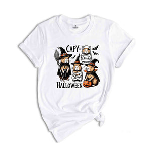 Capy Halloween Shirt, Capybara Halloween Shirt, Cute Halloween Shirt, Halloween Gift, Spooky Season Shirt, Witch Shirt, Halloween Crewneck