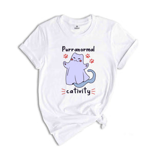 Purranormal Cativity Shirt, Spooky Season Shirt, Cute Cat Shirt, Cat Lover Halloween Gift, Halloween Shirt, Cat Shirt, Cat Mom Shirt