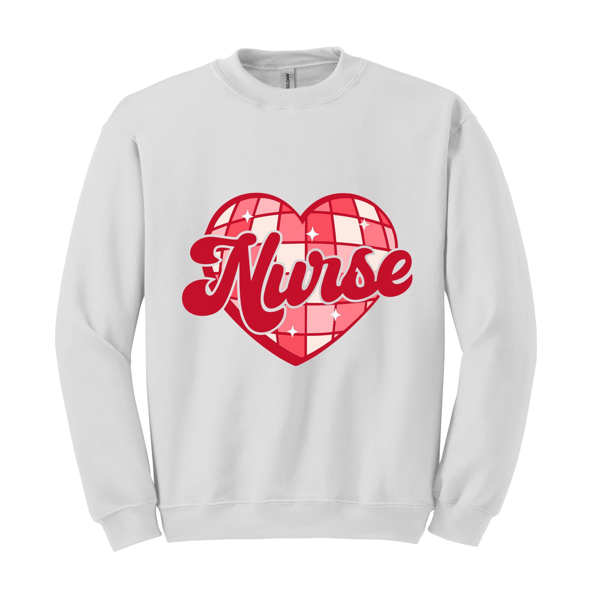 Nurse Valentine Sweatshirt, Valentines Nurse Sweatshirt, Valentine Day, Retro Valentines Heart, Nurse Sweatshirt, Nurse Valentine