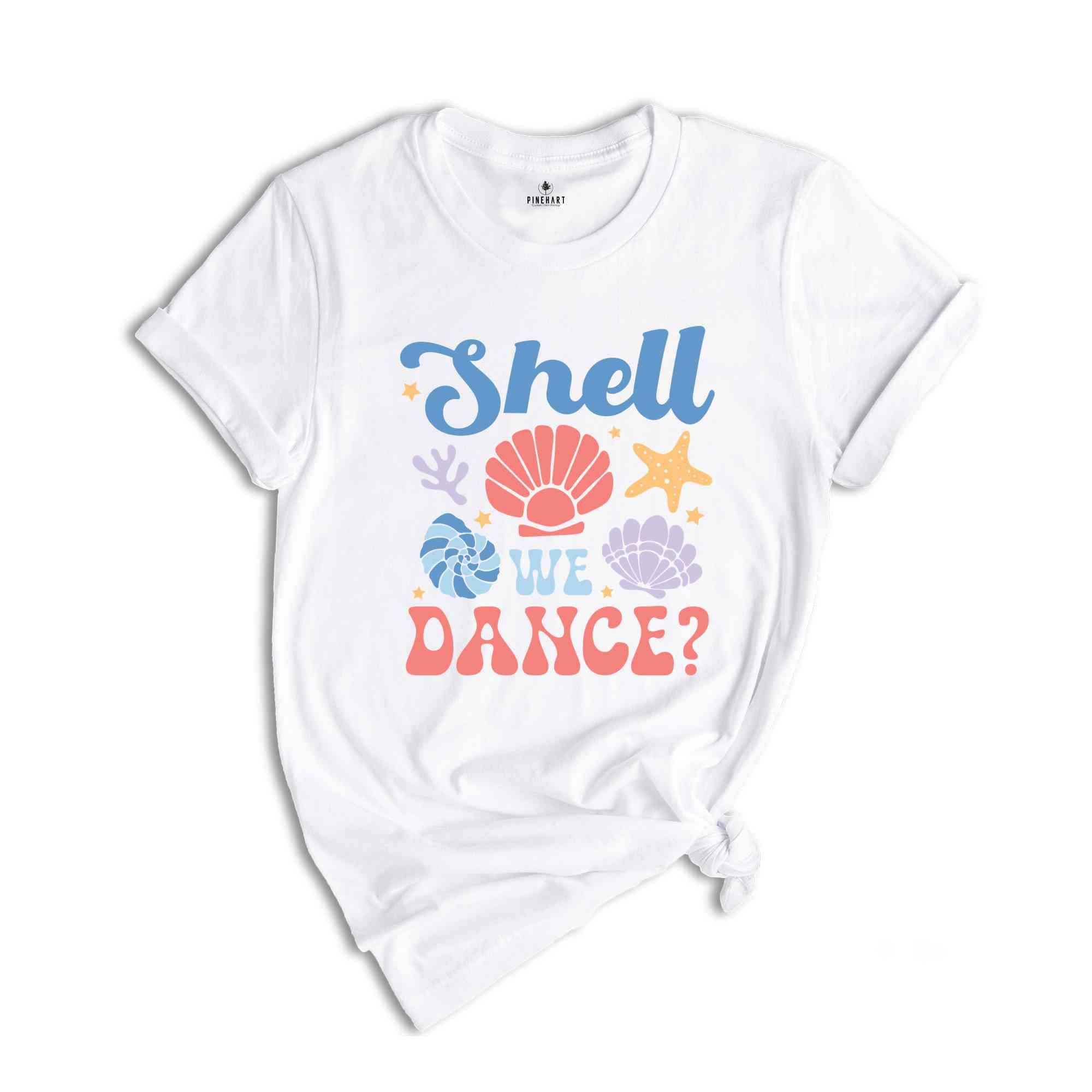 Shell We Dance Shirt, Summer Shirt, Retro Groovy Beach Shirt, Seashells Shirt, Vacation Shirt, Retro Summer Shirt, Beach vibes Shirt