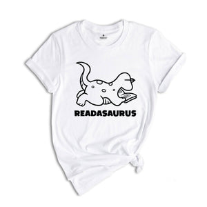 Readasaurus Shirt, Reading Book Shirt, Gift For Bookworms, Booksellers Gift, Gift For Teachers, Readers T-Shirt, Learn to Read Tee