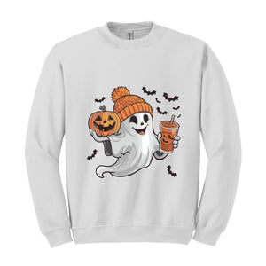 Cute Ghost Sweatshirt, Funny Spooky Sweatshirt, Pumpkin Spice Sweatshirt, Spooky Season, Halloween Party Shirt, Fall Ghost Shirt