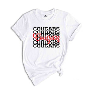 Cougars Shirt, Team Mascot Shirt, Cougars Team Shirt, Cougars Fan Shirt, Cougars School Shirt, Mom Shirt